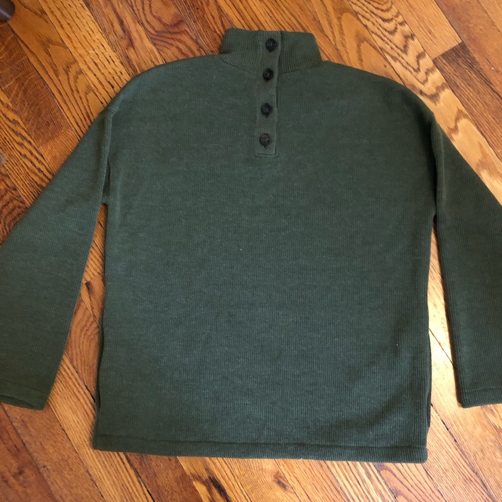 Madewell Turtleneck Sweater w/ Button Detail - XXS